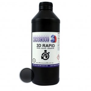 Čierny Rapid Resin Živica do DLP 3D tlačiarňe Monocure3D