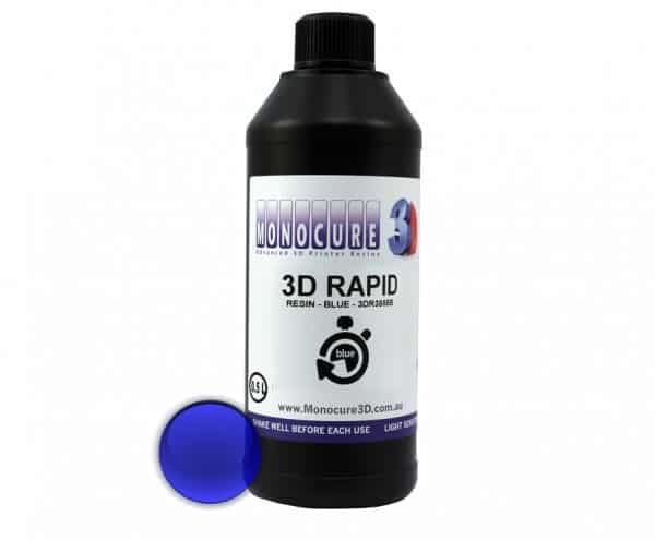Modrý Rapid Resin Živica do DLP 3D tlačiarňe Monocure3D