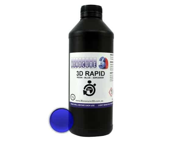 Modrý Rapid Resin Živica do DLP 3D tlačiarňe Monocure3D