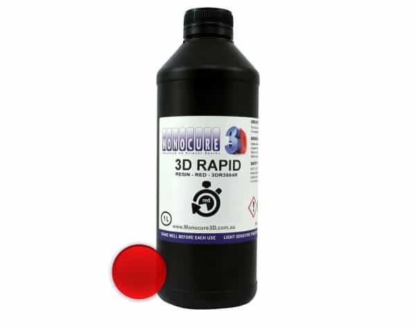 Červený Rapid Resin Živica do DLP 3D tlačiarňe Monocure3D