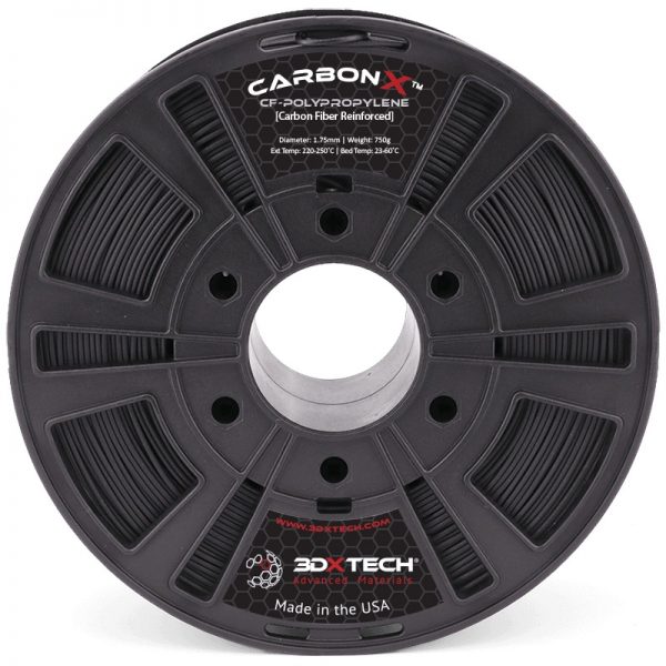 CarbonX™ PP+CF 3DXTech | Čierny | 3DXTech | 1kg 1.75